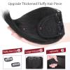 POOULR Upgrade Thickened Fluffy Hair Piece, Hair Pad Pieces One Piece Clip in Hair Extension Adding Hair Volume and Making Hair Fluffy (Dark Brown,25cm) view 2