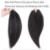 POOULR Upgrade Thickened Fluffy Hair Piece, Hair Pad Pieces One Piece Clip in Hair Extension Adding Hair Volume and Making Hair Fluffy (Dark Brown,25cm) view 3