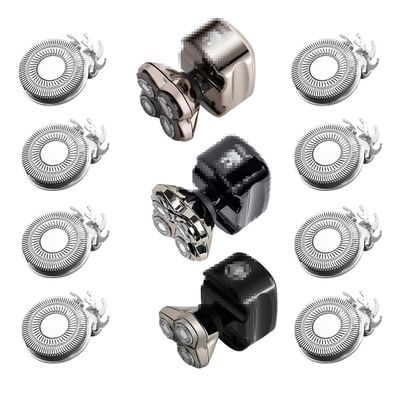 VRMETA 8 PCS Shaver Head Replacement Blades for Skull Shaver Pitbull Gold PRO Shaver Replacement Blade, Shaver Replacement Heads for Pitbull Platinum Pro Shaver (8 PCS Silvery)