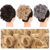Bun Hair Piece Messy Bun Hair Pieces, Elastic Drawstring Wave Curly Chignon Hairpiece Clip in Curly Hair Extension Short Synthetic Ponytail Extension for Women Bun Extension (Color : LF01-2-30) view 3