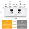 Professional Double Wax Warmer for Hair Removal, Body Wax Kit, Home Digital Waxing Heating Machine, Double Wax Pot Paraffin Facial Skin, Adjustable Temperature, for Body SPA Salon Equipment view 2