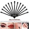 AKOAK 20 Pcs Professional Double Head Eyeshadow Brush, Disposable Eye Sponge Applicator, Long Handle Sponge Eye Brush Eyeshadow Makeup Tool, for Women, Girls, 12cm, Black view 2