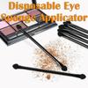 AKOAK 20 Pcs Professional Double Head Eyeshadow Brush, Disposable Eye Sponge Applicator, Long Handle Sponge Eye Brush Eyeshadow Makeup Tool, for Women, Girls, 12cm, Black view 3