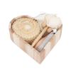 Bath Shower Set Skin Care Sisal Bath Sponge Exfoliating Pumice Stone Facial Massage Roller Bath Sponge Shower Heart Shaped Gift Box Set view 1