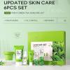 Green Tea Skincare Set, 19-In-1 Skincare Gift Set, With Natural Extracts,Cleanser,Face Serum, Face Cream, Eye Cream, Facial Mask And Mud Mask,Moisturizing Skincare Set For Teen Girls view 2
