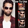 Vtrem Beard Pencil Filler for Men Black 3 Pack Dual Ended Applicator 4 Tip Micro Fork Pointed Tip Stubble Stick Pen With Brush Waterproof Beard Pen and Beard Brush Beard Comb view 2