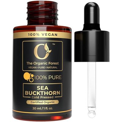 Plant Based Organic Sea Buckthorn Oil - Natural Moisturizer for Radiant Skin, Rich in Omega 7 - Cold Pressed and Pure SeaBuckthorn Oil for Face and Skin | Aceite de Espino Amarillo Organico