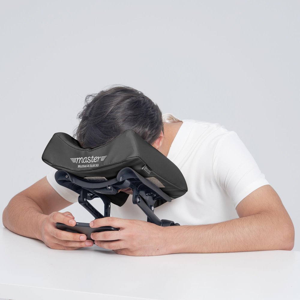 Master Massage Ergonomic Dream/ED-Universal Size Face Cradle for Massage Table-Salon Bed Headrest Cradle-6 Way Adjustable Head Face Pillow Cushion Support Cradle with Cushion