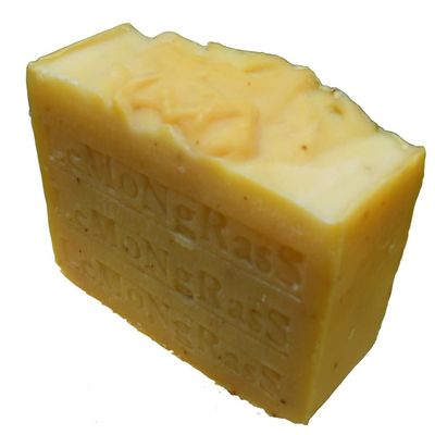 Natural Lemongrass Soap Artisan 7 oz. Lemongrass Soap Scented with Essential Oils Handmade Bar