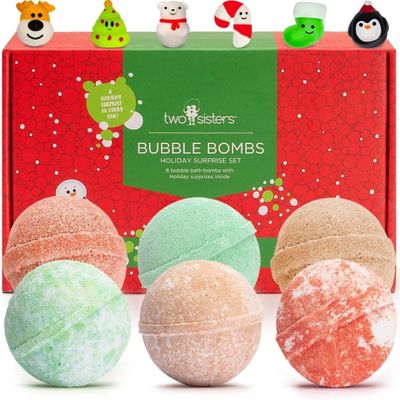 6 Pack Surprise + Christmas 6 Pack Bath Bombs by Two Sisters