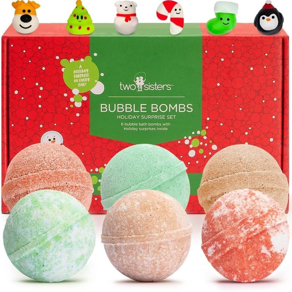 6 Pack Surprise + Christmas 6 Pack Bath Bombs by Two Sisters