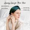 WIGI Mulberry Silk Bonnet With Scrunchie Gift for Women, Sleeping and Shower Cap Hair Wrap for Hair Care (Bow Design, Dark Green) view 4