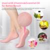 Aluroice 2 Pairs Silicone Moisturizing Socks for Dry Cracked Feet Women, Soft Gel Pedicure Foot Spa Aloe Socks, Anti-Slip Moisturizer Socks for Dry Cracked Feet Overnight Foot Care Pink&White view 2
