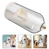 Alipis Modern Minimalist Rotating Makeup Brush Holder, 3-Compartment Cosmetics Storage Box, Transparent view 4