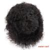 Hair Toupee Men Afro Curly Toupee Male Human Hair System Units Fine Mono and NPU Thin Skin Men Toupee Indian Remy Hair 6" Water Curly Men Hairpiece Men's Toupee (Color : Water Wave Hair 1B 110%, Siz view 2