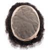 Hair Toupee Men Afro Curly Toupee Male Human Hair System Units Fine Mono and NPU Thin Skin Men Toupee Indian Remy Hair 6" Water Curly Men Hairpiece Men's Toupee (Color : Water Wave Hair 1B 110%, Siz view 3