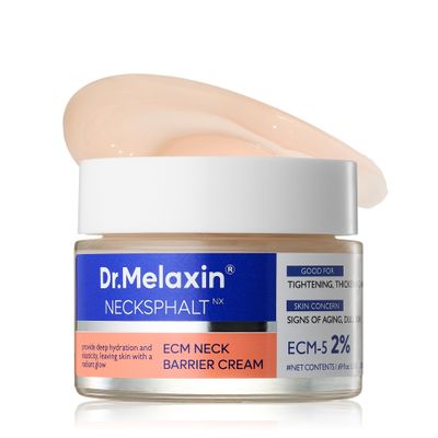 Dr.Melaxin Necksphalt ECM Barrier Cream for Anti-Aging Neck Skin, Tightening Wrinkles for an Even Skin Tone and Neck Lift, 1.69 fl oz (50ml)