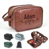 6 Pack Personalized Toiletry Bag for Men Handcrafted, Custom Leather Dopp Kit for Men, Personalized Gifts for Men, Father, Husband, Boyfriend, Groomsmen, Best Man Gifts, Shaving Bag Cosmetic Bag view 1