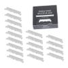 Beatifufu 100pcs Face Cutter Blades Old Fashioned Single Face for Smooth Shaving Eyebrow Trimming and Grooming Lightweight Portable Design for Barbers and Men view 1