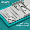 MR.GREEN Nail Clipper Sets 8 in 1 Pedicure Kits Stainless Steel Manicure Sets Personal Care Tools with Microfiber Leather Case (Mr-6658) view 2