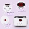Sunvivi Waxing Kit, Brazilian Wax Warmer for Hair Removal with 5 Bag Hard Wax Beads, Digital Display Melt Warmer Kit for Women Men Full Body, Legs, Face, Bikini,Sensitive skin, White view 3