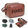 6 Pack Personalized Toiletry Bag for Men Handcrafted, Custom Leather Dopp Kit for Men, Personalized Gifts for Men, Father, Husband, Boyfriend, Groomsmen, Best Man Gifts, Shaving Bag Cosmetic Bag view 1