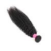 Mongolian Curl Human Hair 1 Bundle 100% Unprocessed Brazilian Virgin 10A Weave Kinky Curly Hair Wavy Extension Short/Medium Long Length Single Bundle Weaving for Women Natural Black Color 28 Inch view 4