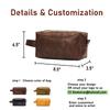 12 Pack Personalized Toiletry Bag for Men Handcrafted, Custom Leather Dopp Kit for Men, Waterproof Canvas Bathroom Toiletries Bags, Personalized Gifts for Men, Shaving Bag Grooming Kit Cosmetic Bag view 2