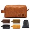 12 Pack Personalized Toiletry Bag for Men Handcrafted, Custom Leather Dopp Kit for Men, Waterproof Canvas Bathroom Toiletries Bags, Personalized Gifts for Men, Shaving Bag Grooming Kit Cosmetic Bag view 1
