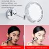 8 Inch Double Sided 1X/10X Magnifying Wall Mounted Makeup Vanity Mirror with LED Lights & Stepless Dimming, 360 Swivel Extendable Cosmetic Mirror, Bathroom HD Shaving Mirror ,Silver,HardWired view 4