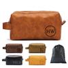 12 Pack Personalized Toiletry Bag for Men Handcrafted, Custom Leather Dopp Kit for Men, Waterproof Canvas Bathroom Toiletries Bags, Personalized Gifts for Men, Shaving Bag Grooming Kit Cosmetic Bag view 1