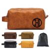 12 Pack Personalized Toiletry Bag for Men Handcrafted, Custom Leather Dopp Kit for Men, Waterproof Canvas Bathroom Toiletries Bags, Personalized Gifts for Men, Shaving Bag Grooming Kit Cosmetic Bag view 1