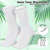 Silicherry 4 Pairs Cotton Soft Eczema Socks White Hydrating Moisturizing Therapy Cotton Socks Eczema Relief for Adult Wet Wrap Non Itch Soft Feet Treatment view 2
