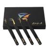 Zane L.A. Nano Fiber Tip Professional Eyelash Extension Tweezers, a pack of 4, Quality tweezers made with Japanese Stainless Steel, FREE Eyelash Separator. (Black) view 1