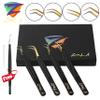 Zane L.A. Nano Fiber Tip Professional Eyelash Extension Tweezers, a pack of 4, Quality tweezers made with Japanese Stainless Steel, FREE Eyelash Separator. (Black) view 2