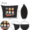 POFULL Sushi Lover Gift This Is How I Roll Cosmetic Bag Sushi Party Gift Japanese Cuisine Sushi Lover Gift (Black Sushi Bag) view 2