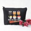POFULL Sushi Lover Gift This Is How I Roll Cosmetic Bag Sushi Party Gift Japanese Cuisine Sushi Lover Gift (Black Sushi Bag) view 3