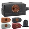 2 Pack Personalized Toiletry Bag for Men Handcrafted, Custom Leather Dopp Kit for Men, Personalized Gifts for Men, Father, Husband, Boyfriend, Groomsmen, Best Man Gifts, Shaving Bag Cosmetic Bag view 1