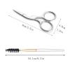 Brow Shaping Scissors and Brush - Stainless Steel Eyebrow Trimming Scissors for Women and Men (Silver) view 2