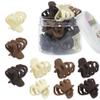 DIMUGE 4cm Matte Small Claw Clips Sturdy Octopus Hair Clips 9 Pcs Small to Medium Neutral Hair Clips with Teeth for Women and Girls Thick Hair Holder Half Bun Well, Non-slips.(Beige Brown and Khaki) view 1