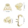 DIMUGE 4cm Matte Small Claw Clips Sturdy Octopus Hair Clips 9 Pcs Small to Medium Neutral Hair Clips with Teeth for Women and Girls Thick Hair Holder Half Bun Well, Non-slips.(Beige Brown and Khaki) view 2