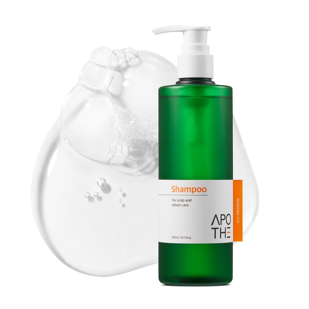 APOTHE Shampoo for Scalp & Sebum Care  10.1 fl.oz. (300ml)  pH-Balanced, Deep Cleansing, and Refreshing for Oily & Sensitive Scalp