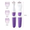 ZJchao Bikini Trimmer and Shaver for Women, 2 in 1 Portable Safe Epilator Hair Removal Trimmer for Women Pubic Hair Face Leg Eyebrow Nose Lip Body, Purple view 4