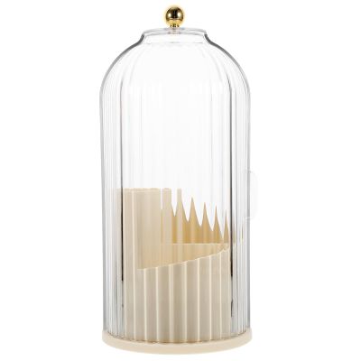 Alipis Makeup Brush Storage Holder Rotating Cosmetic Organizer with Lid Capacity Makeup Pen Organizer for Vanity Bathroom Desk Compact