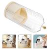 Alipis Makeup Brush Storage Holder Rotating Cosmetic Organizer with Lid Capacity Makeup Pen Organizer for Vanity Bathroom Desk Compact view 3