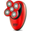 Pop Sonic 5-Head Electric Shaver Kit - Unisex (Red) Shaver for Face, Head & Body - Smooth, Waterproof USB Rechargeable Trimmer with 360-Degree Precision Cut Heads for Men & Women view 1