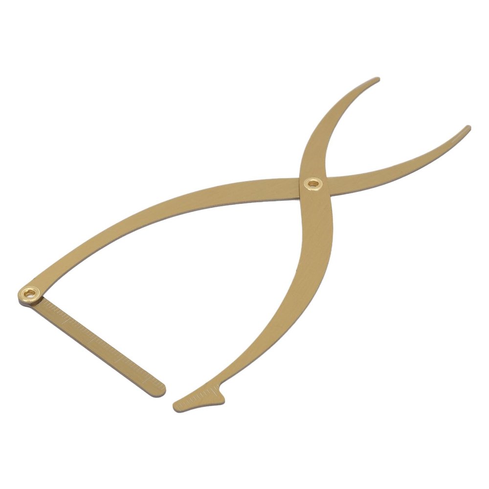 Jauarta Eyebrow Stencil Microblading Ruler Stainless Steel 3 Point Positioning Golden Ratio Symmetrical Measuring Tool Eyebrow Ruler (Gold)