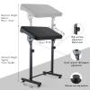 Large Panel Armrest Stand, Adjustable Height and Tilt Black Armrest Stand and Legrest with Thicken Pad, Arm Leg Rest Stand Tool for Studio Salon view 2