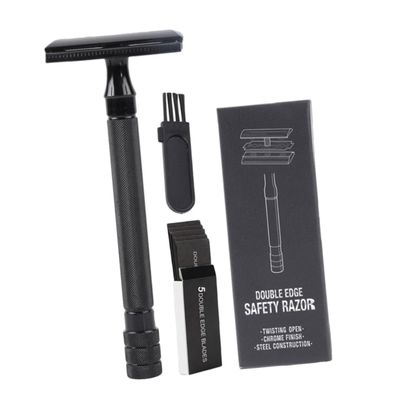 FRCOLOR 2sets Manual Beard Shaver Double Razor Old Type Safety Razor Travel-friendly Mustache Kit Compact Design for Go