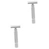 FRCOLOR 2pcs Double Safety Razor Men Shaving Steel Razor Safe Men Shaver Pattern view 1
